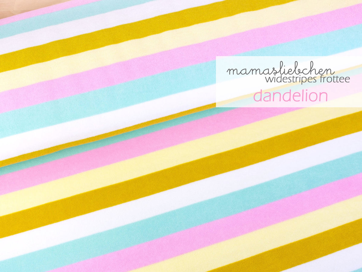 Sommer-Sweat-Stoff #widestripes "dandelion" (0,25 Meter)