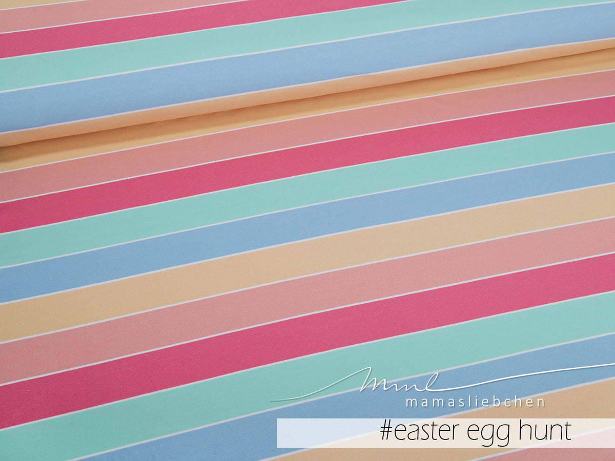 Sommer-Sweat-Stoff "widestripes #easter egg hunt" (0,25m)