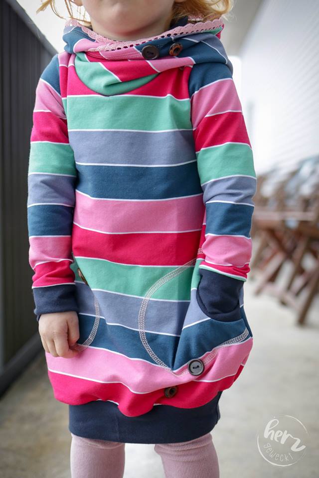 Sommer-Sweat-Stoff "widestripes #ilove spring" (0,25m)