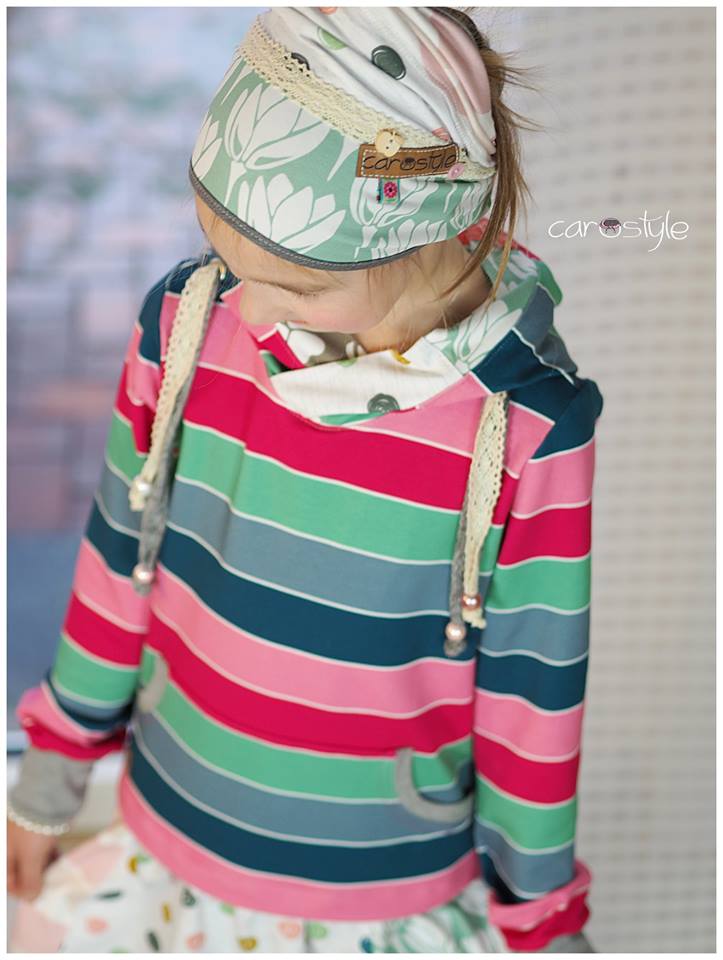 Sommer-Sweat-Stoff "widestripes #ilove spring" (0,25m)