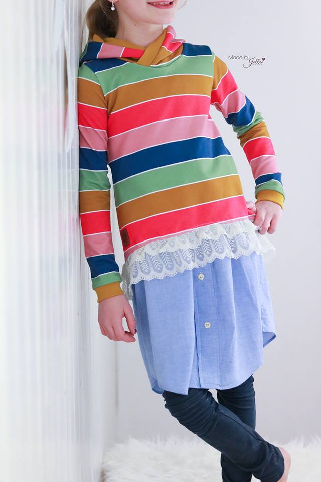 Sommer-Sweat-Stoff "widestripes #ilove sweets" (0,25m)