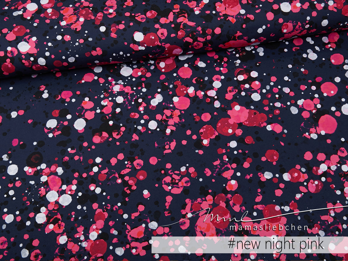Sommer-Sweat-Stoff "wild&free #new night pink" (0,25m)