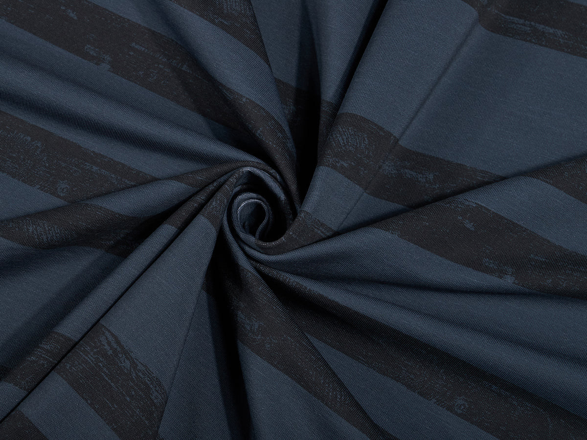 Sommer-Sweat-Stoff "Wood #darkblue" (0,5m)