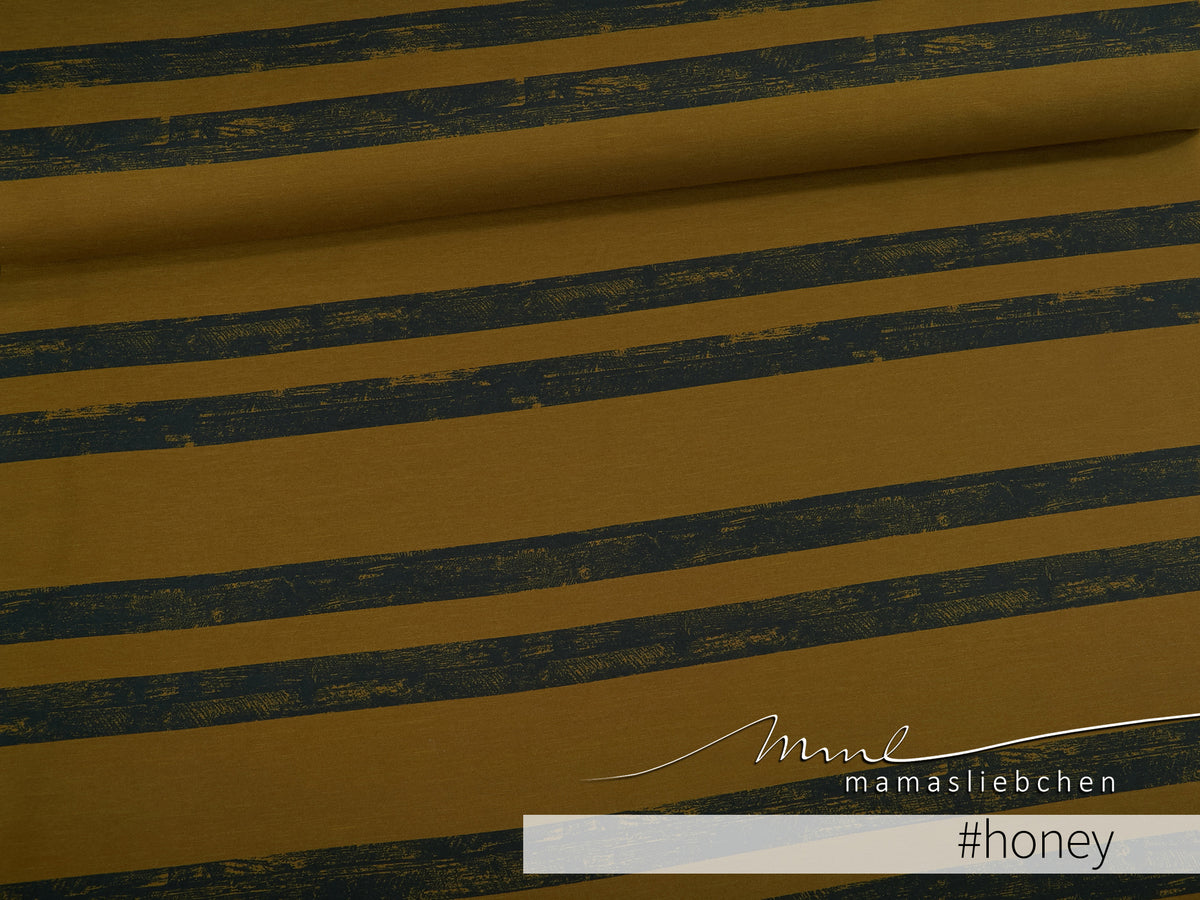 Sommer-Sweat-Stoff "Wood #honey" (0,25m)