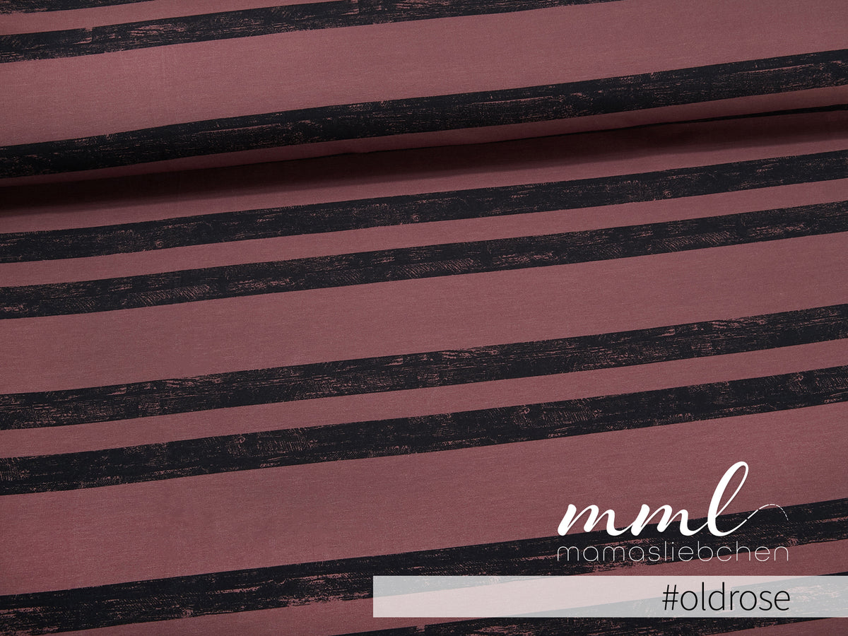 Sommer-Sweat-Stoff "Wood #oldrose" (0,5m)