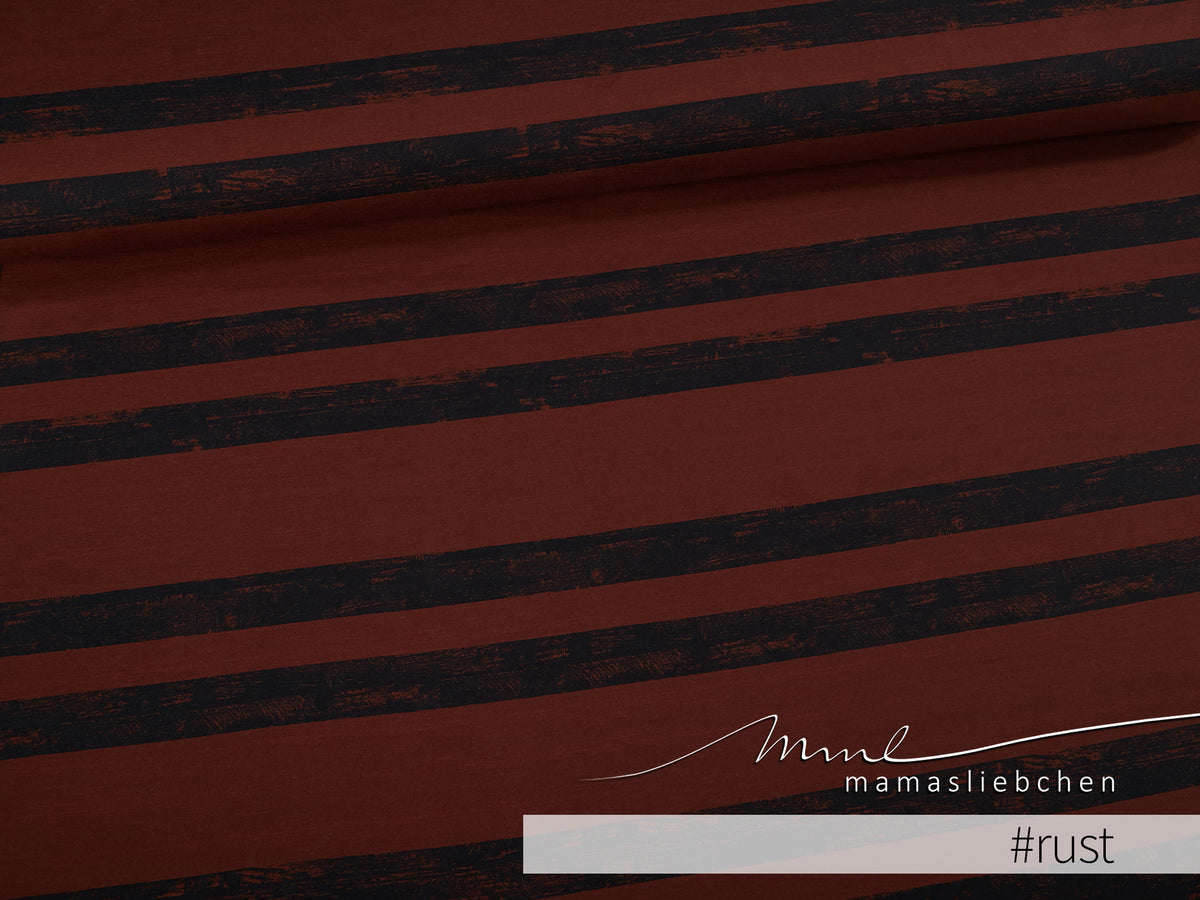 Sommer-Sweat-Stoff "Wood #rust" (0,25m)