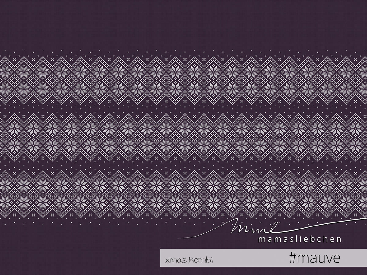 Sommer-Sweat-Stoff "Xmas Kombi #mauve" (0,25m)