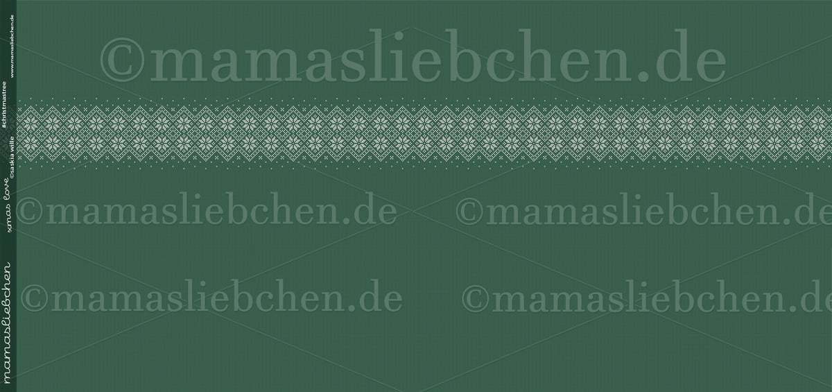 Sommer-Sweat-Stoff "xmas love #christmas tree" (1 Panel, ca. 0,70m)