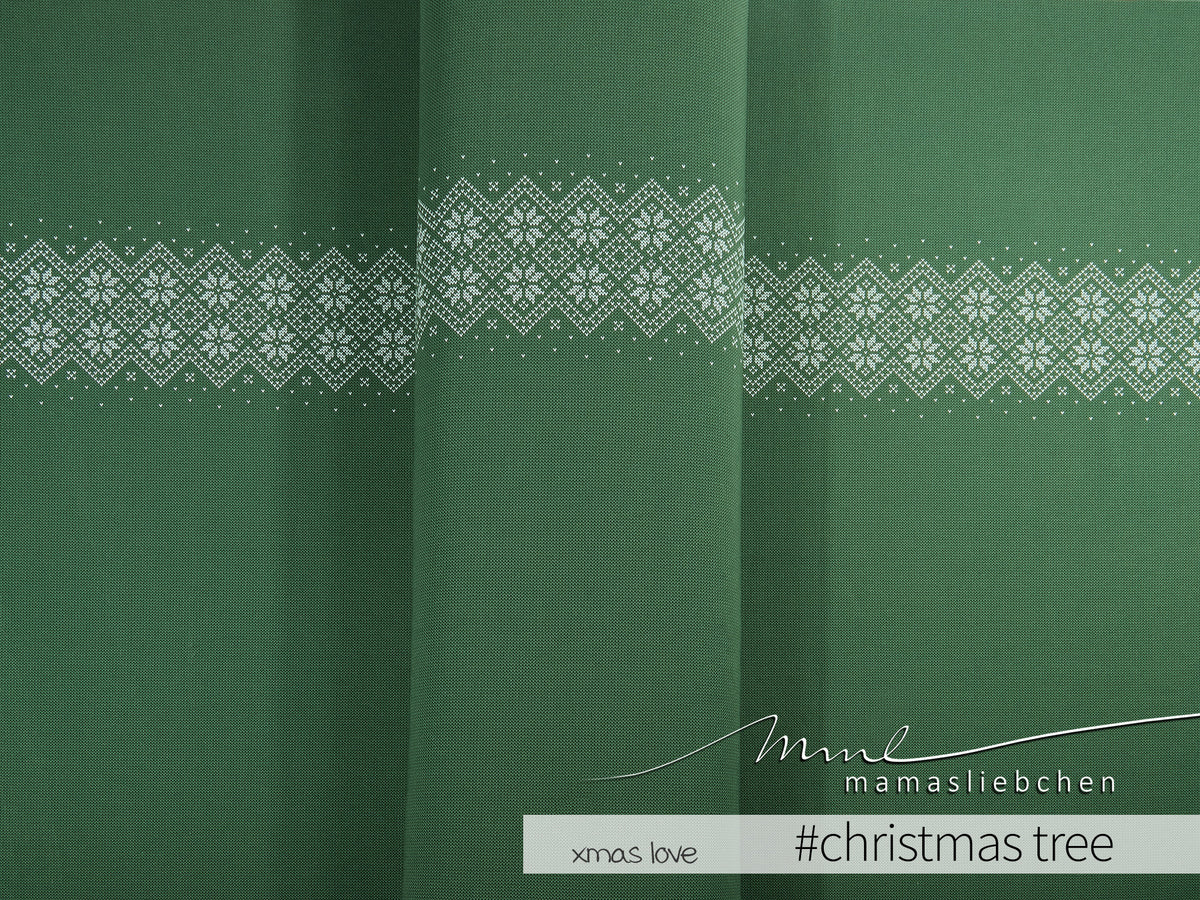 Sommer-Sweat-Stoff "xmas love #christmas tree" (1 Panel, ca. 0,70m)