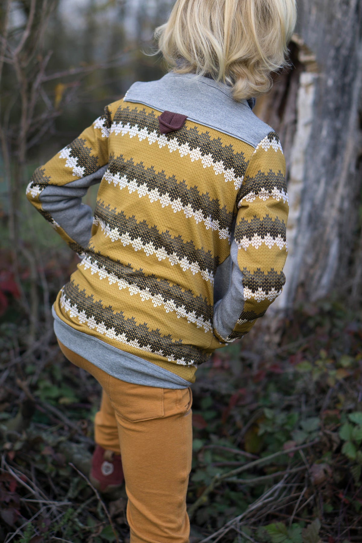 Bio-Sommer-Sweat-Stoff "Zickzack #honey" (0,25m)