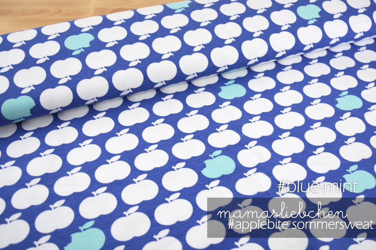 Sommer-Sweat-Stoff #applebite "blue-mint" (0,25 Meter)