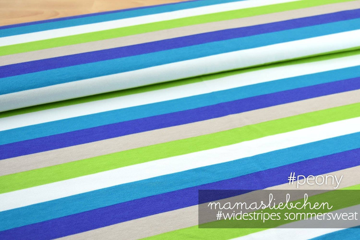 Sommer-Sweat-Stoff #widestripes "peony" (0,5 Meter)