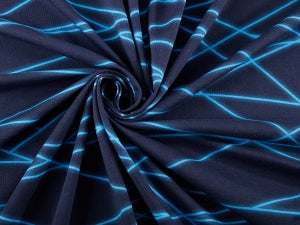 SoftTouch Sommer-Sweat-Stoff "shapelines Basic #blue lights" (0,25m)