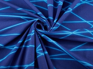 SoftTouch Sommer-Sweat-Stoff "shapelines Basic #blue ocean" (0,25m)