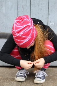 SoftTouch Sommer-Sweat-Stoff "shapelines Basic #pink neon" (0,25m)