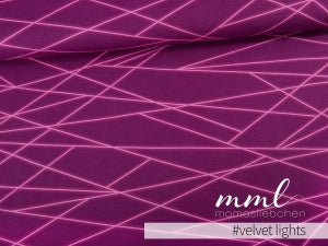 SoftTouch Sommer-Sweat-Stoff "shapelines Basic #velvet lights" (0,25m)
