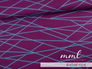 SoftTouch Sommer-Sweat-Stoff "shapelines Basic #velvet mint" (0,25m)