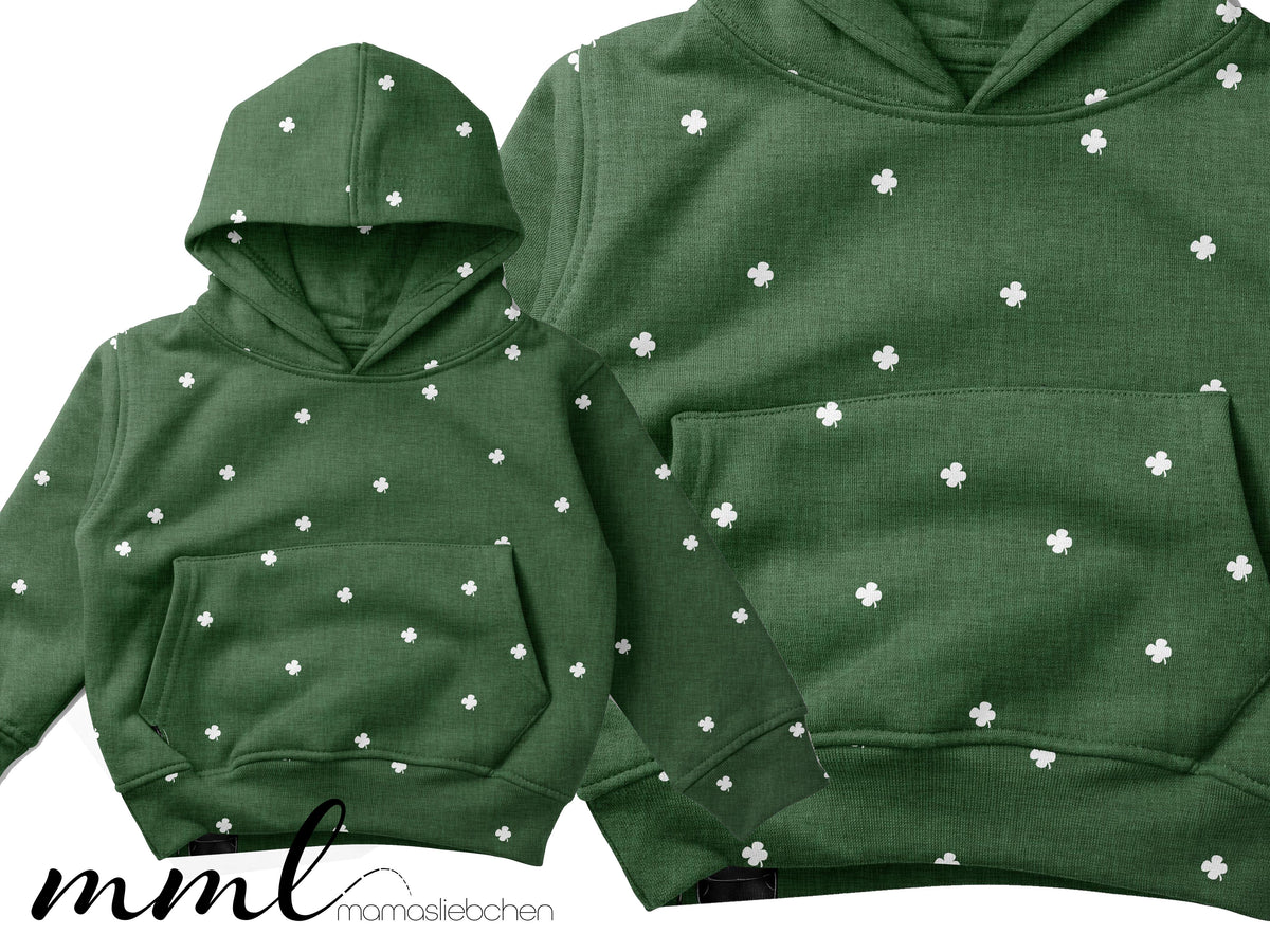 Bio-Sommer-Sweat-Stoff "Glücksklee #green" (0,25m)