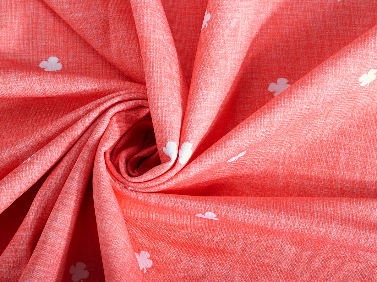 Bio-Sommer-Sweat-Stoff "Glücksklee #rose" (0,25m)