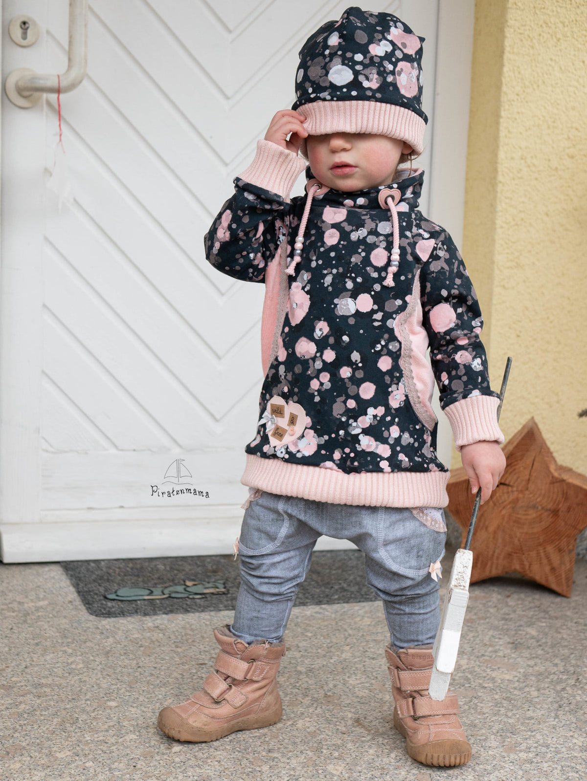 Jersey-Stoff "wild & free 2020 #girl" (0,25m)