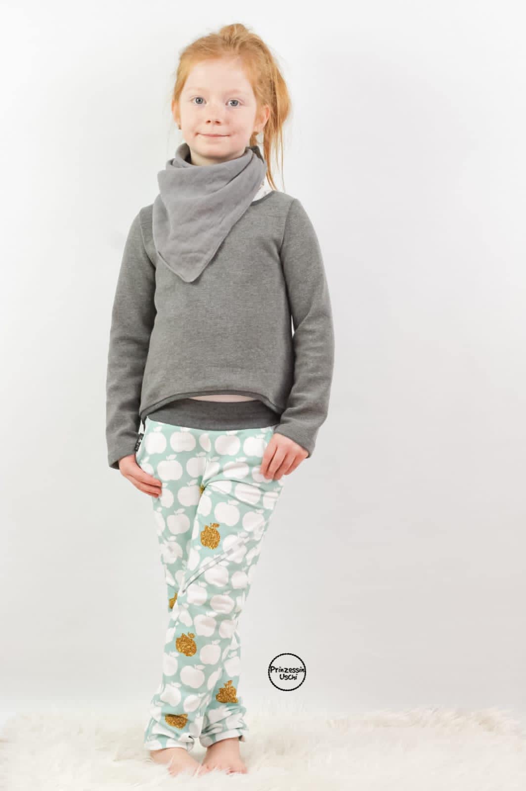 Jersey-Stoff "apple bite glitter #mint glitter" (0,25m)