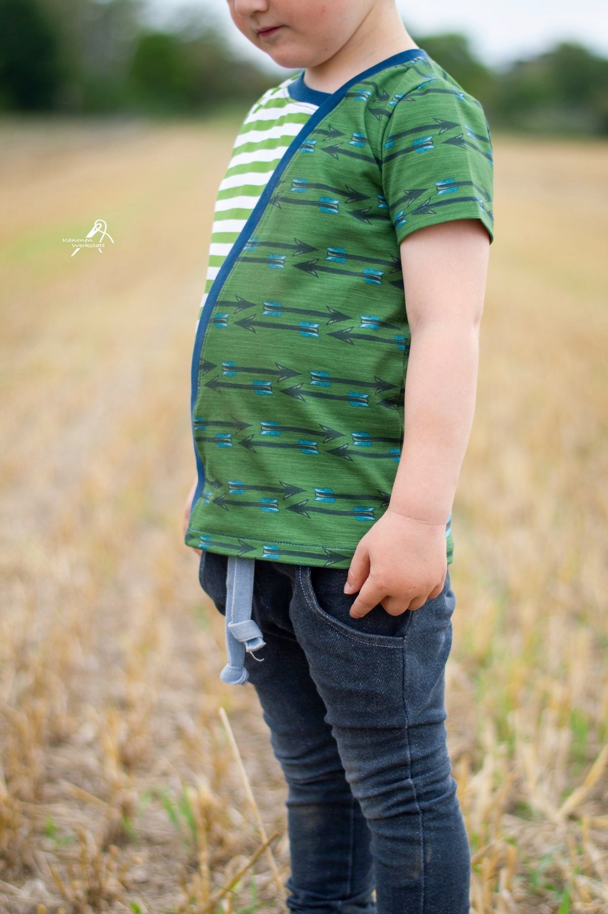 Jersey-Stoff "Arrow #olive" (0,25m)