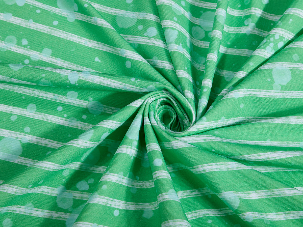 Jersey-Stoff "beach stripes #green" (0,25m)