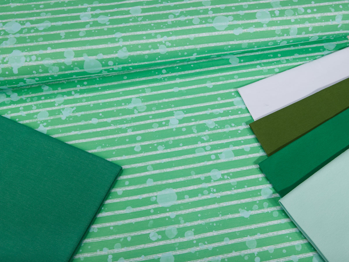 Jersey-Stoff "beach stripes #green" (0,25m)