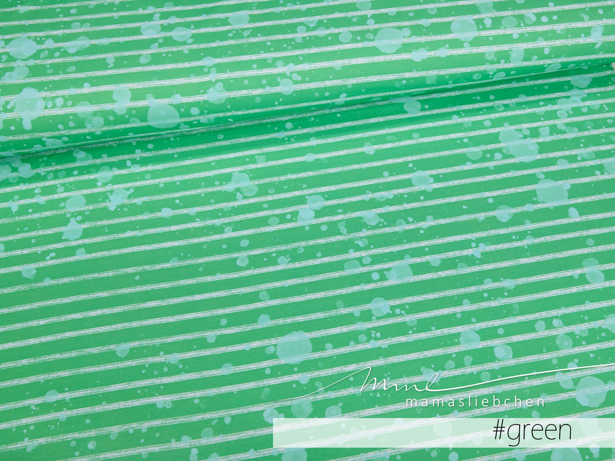 Jersey-Stoff "beach stripes #green" (0,25m)