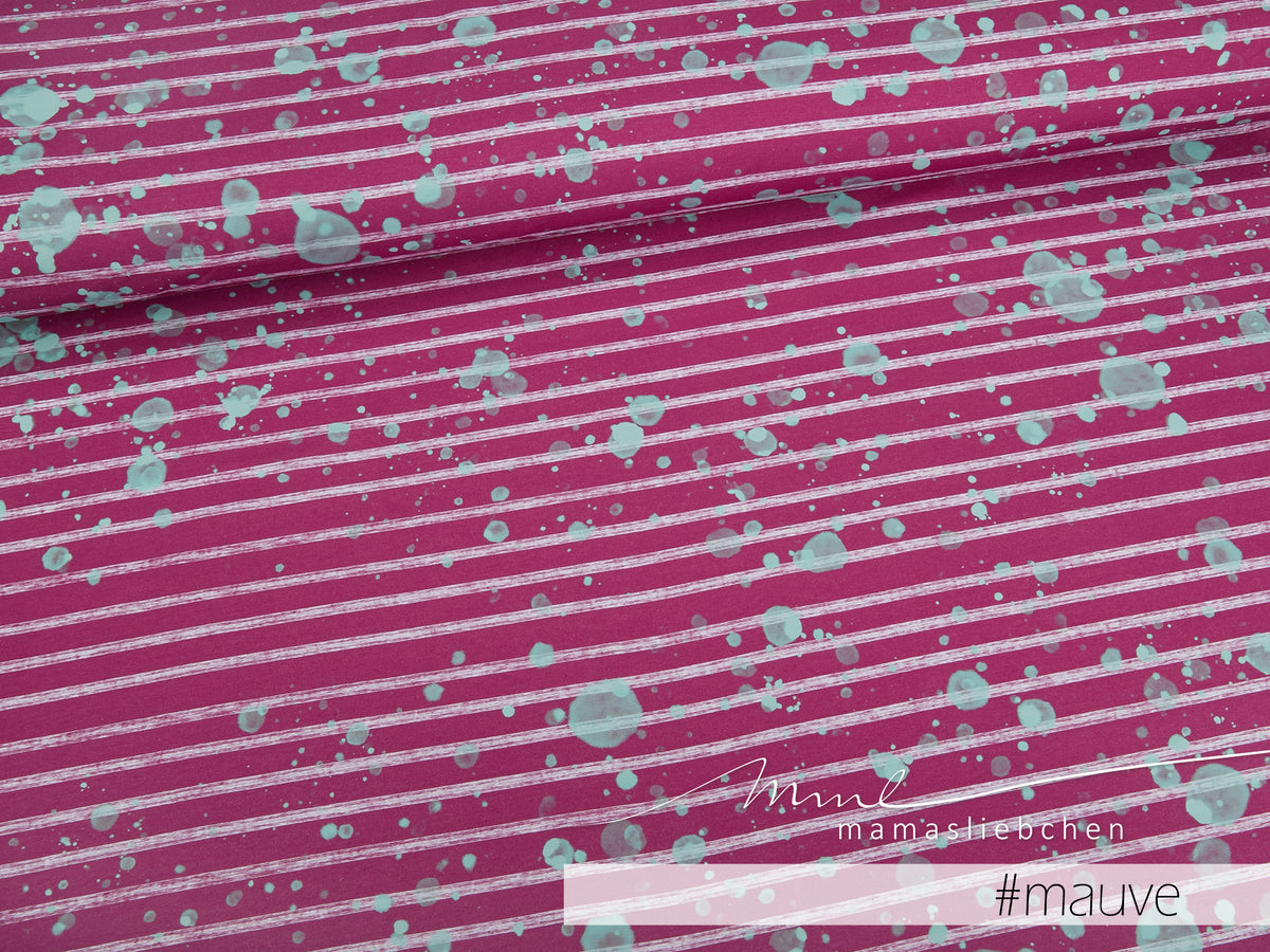 Jersey-Stoff "beach stripes #mauve" (0,5m)