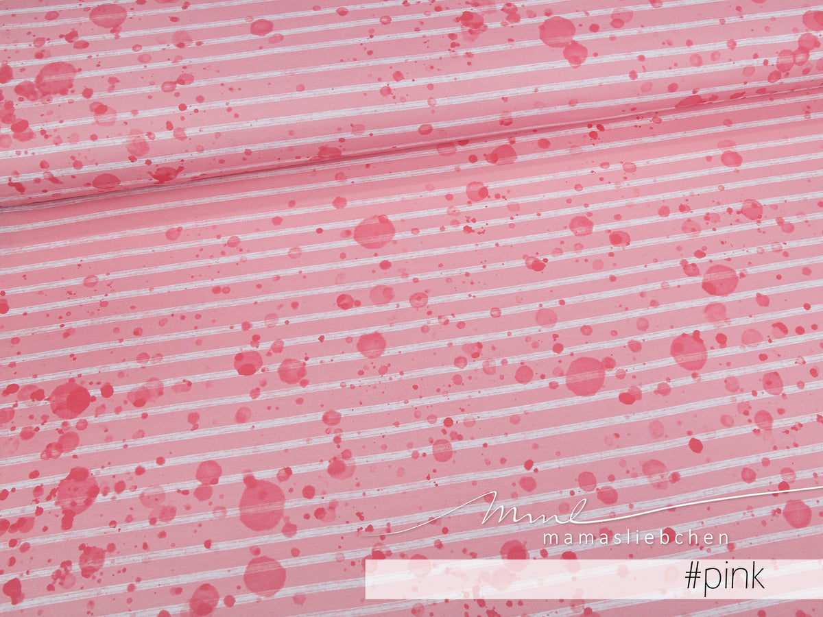 Jersey-Stoff "beach stripes #pink" (0,5m)