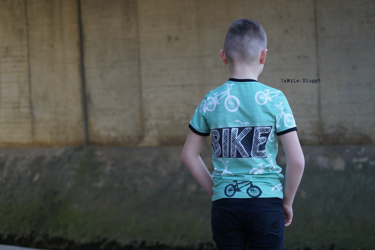Jersey-Stoff "bike #jade" (1Panel, ca 0,65m)