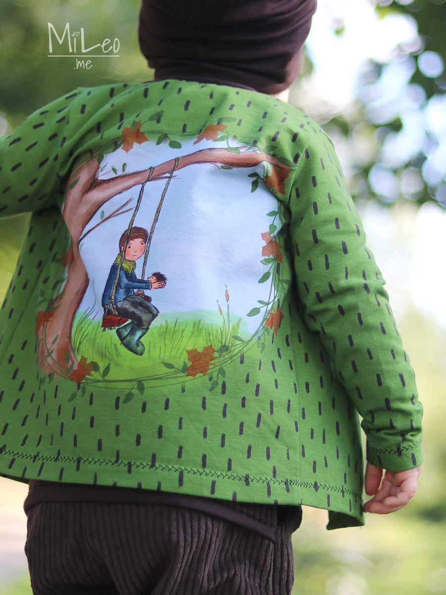 Jersey-Stoff "Fall Kid #Lukas olive" (1 Panel, ca. 0,55m)