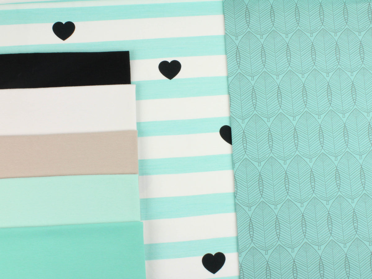 Jersey-Stoff "forever love #mint" (0,25 m)
