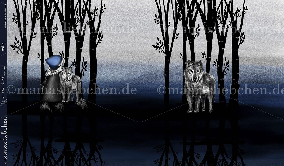 Jersey-Stoff "in the dark #blue" (1Panel/ ca.0,95m)