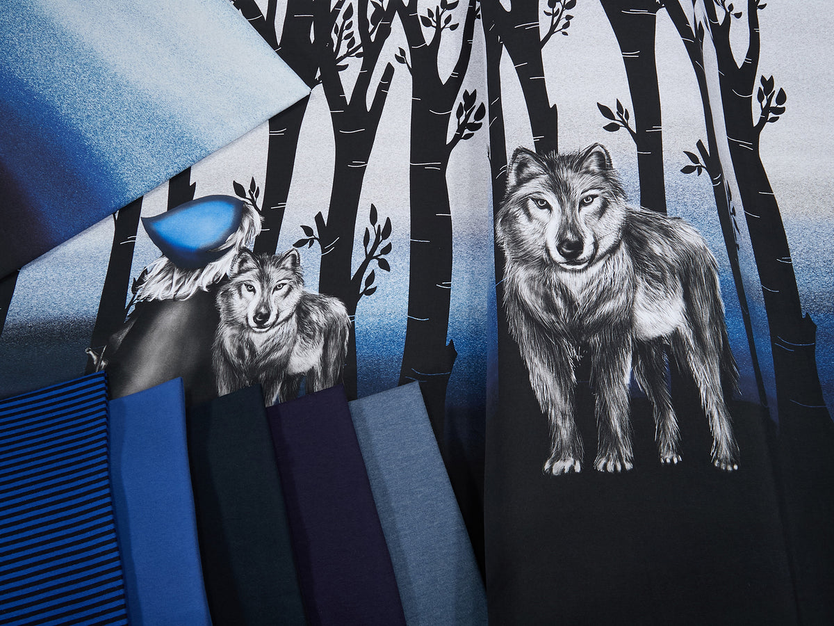 Jersey-Stoff "in the dark #blue" (1Panel/ ca.0,95m)
