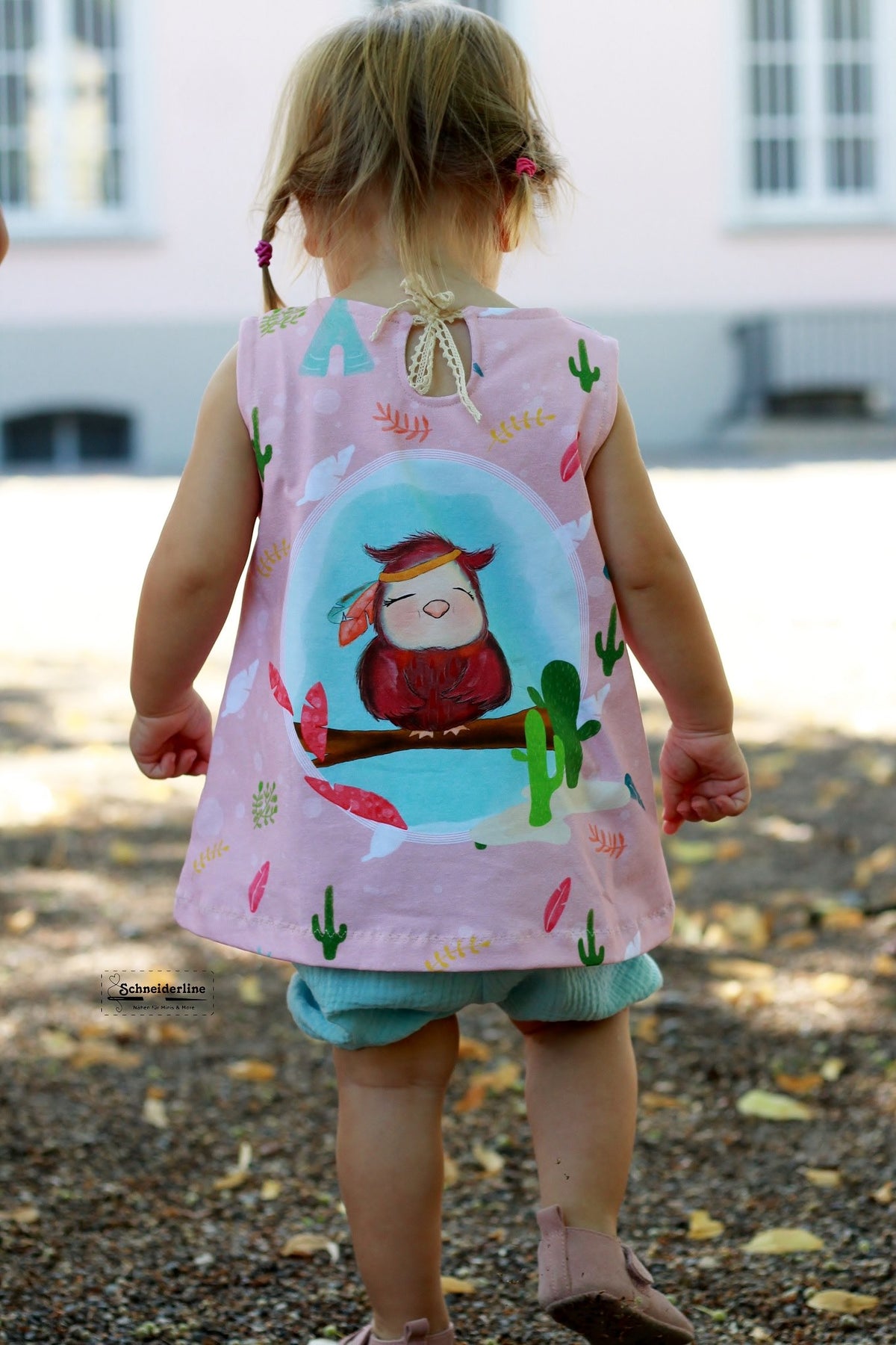 Jersey-Stoff "kleine Feder #lia rose" (1Panel/ ca.0,6m)