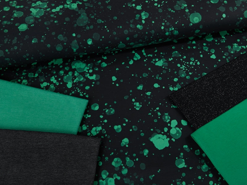 Jersey-Stoff "little spot #neon" (0,25m)