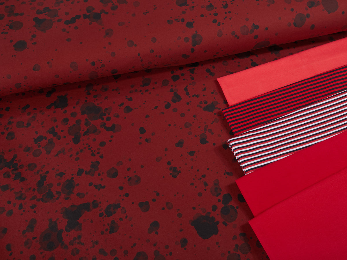 Jersey-Stoff "little spot #red" (0,25m)