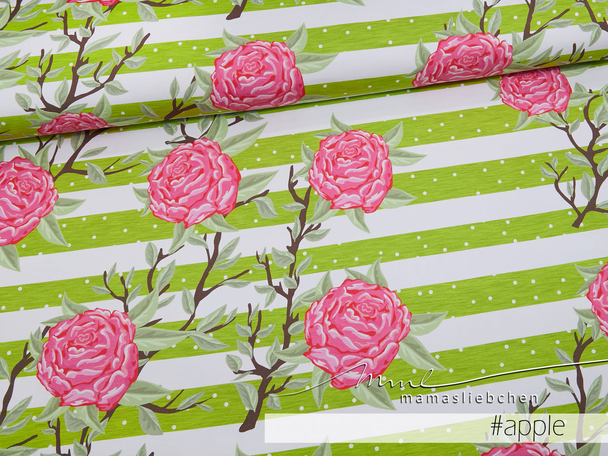 Jersey-Stoff "Peonylove dots #apple" (0,25m)