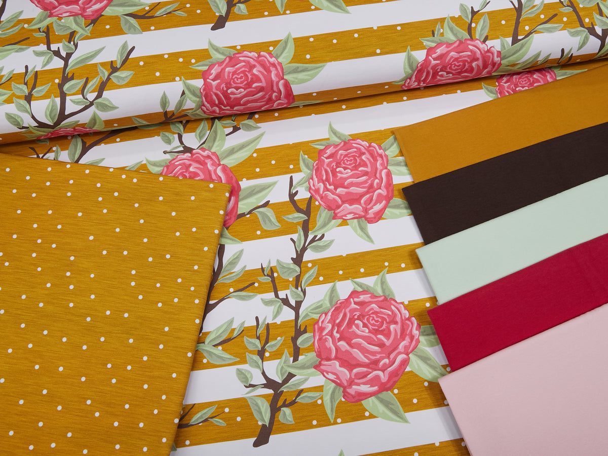 Jersey-Stoff "Peonylove dots #honey" (0,25m)