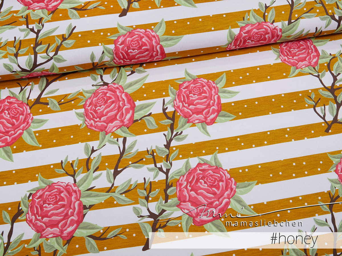 Jersey-Stoff "Peonylove dots #honey" (0,25m)