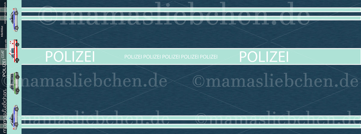 Jersey-Stoff "Polizei COAT #darkblue" (1Panel/ ca.0,65m)