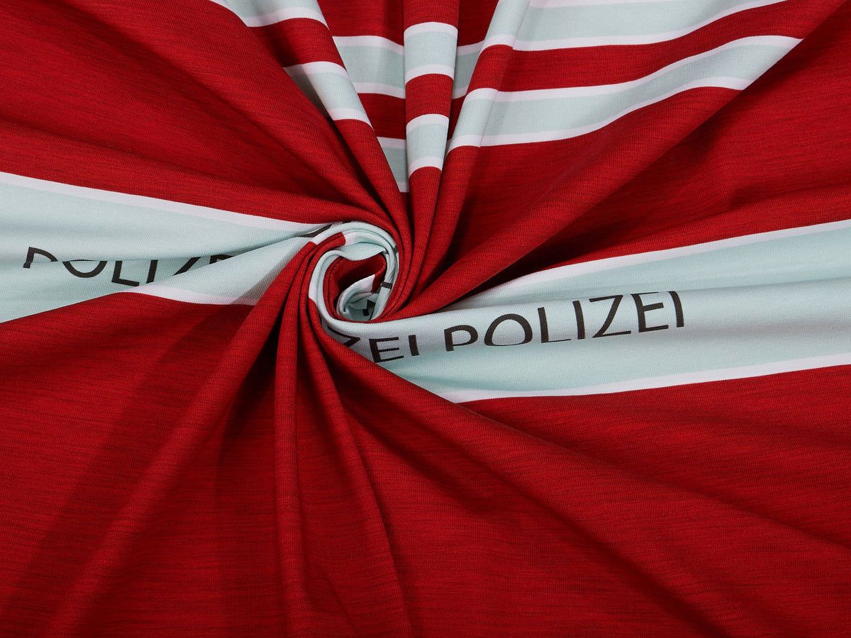 Jersey-Stoff "Polizei COAT #fire" (1Panel/ ca.0,65m)