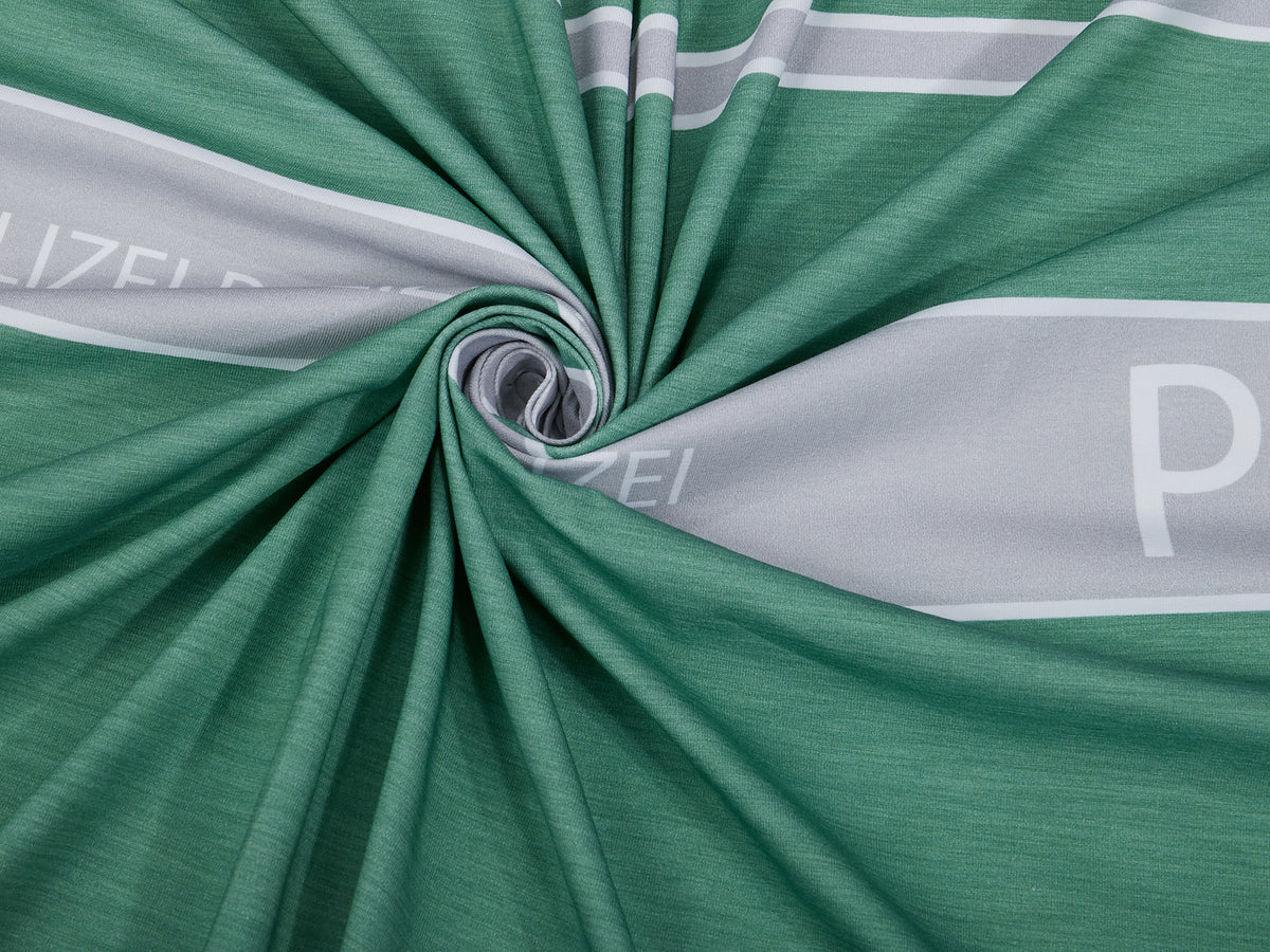 Jersey-Stoff "Polizei COAT #green" (1Panel/ ca.0,65m)