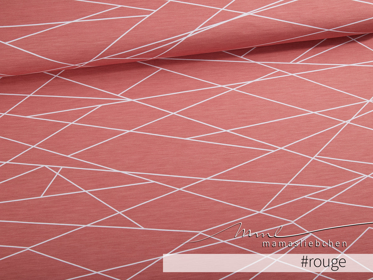 Jersey-Stoff "shapelines Basic #rouge" (0,25m)