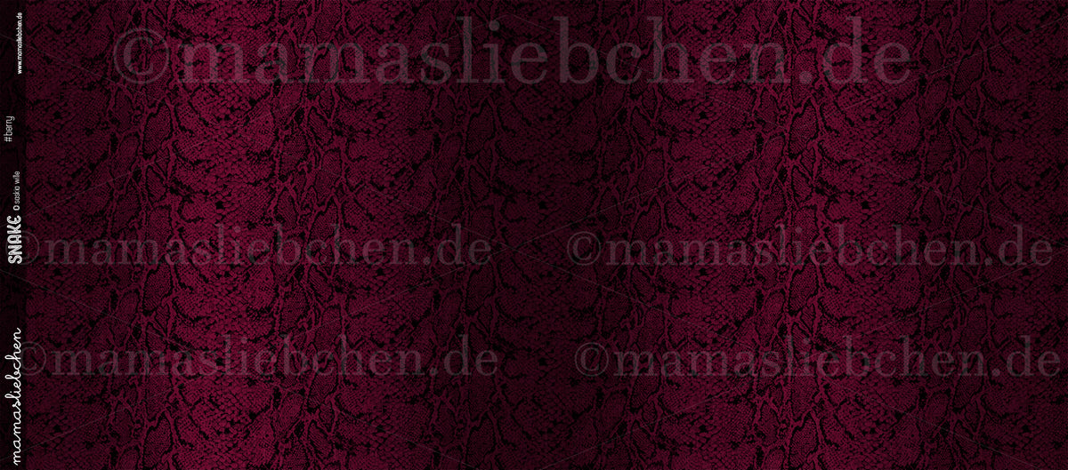 Jersey-Stoff "Snake #berry" (0,25 m)