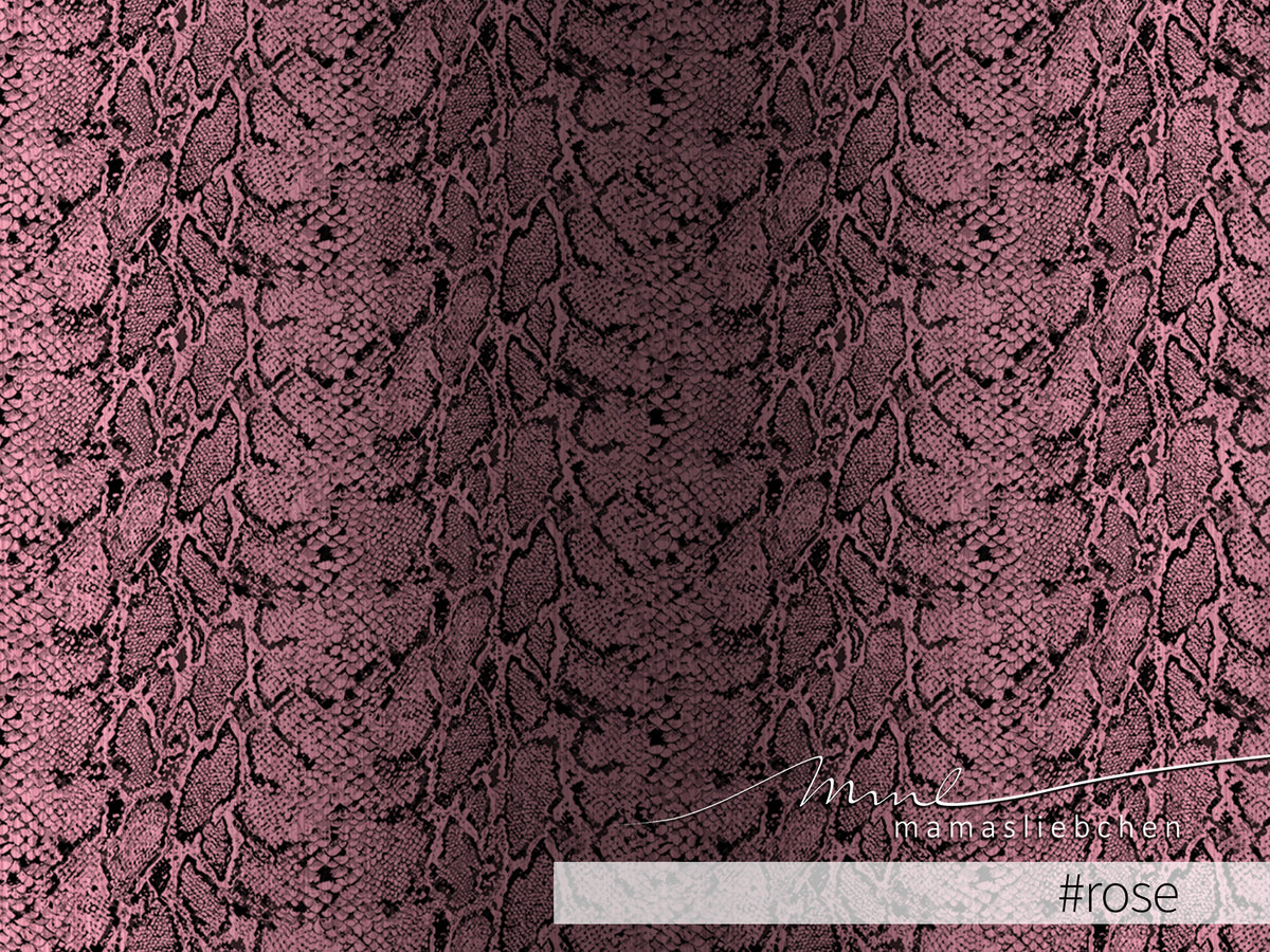 Jersey-Stoff "Snake #rose" (0,5 m)