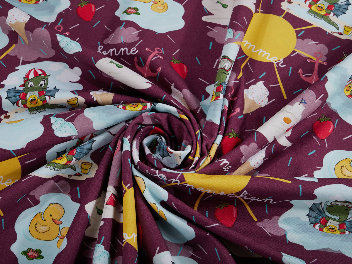 Jersey-Stoff "Sommerliebe Arvetti #violet" (0,25m)
