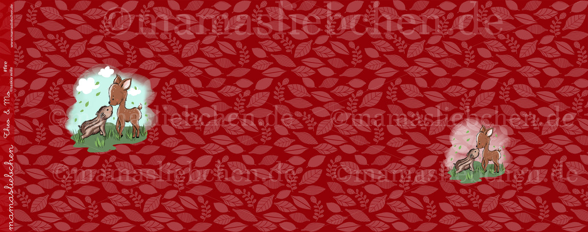 Jersey-Stoff "Theo & Mo #fire" (1Panel/ ca.0,65m)